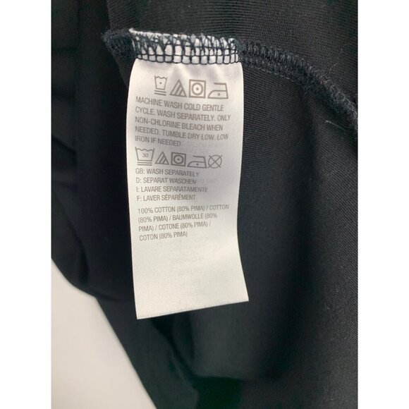 Isaac Mizrahi Live Essential Black 3/4 Sleeve Cotton Blend Top Size M - Picture 5 of 5